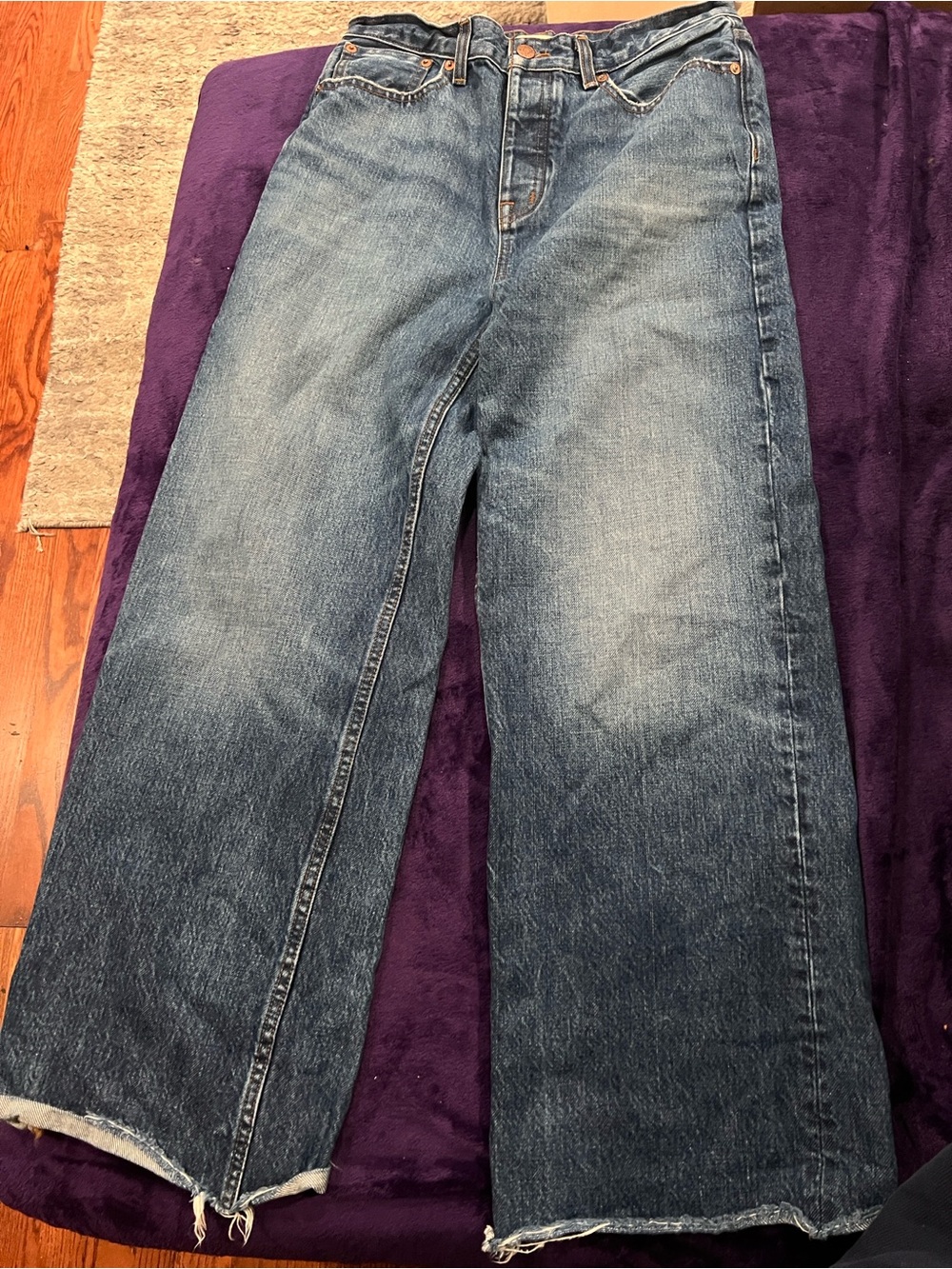 Madewell Men's Bootcut Denim Jeans In Faded Blue